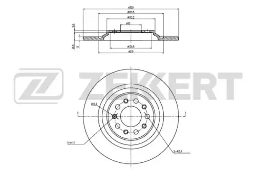 Тормозной диск ZEKKERT BS6172