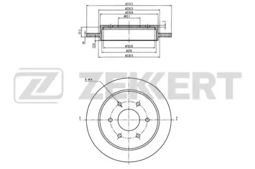 Тормозной диск ZEKKERT BS6246