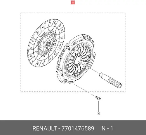 Диск сцепления RENAULT 7701476589