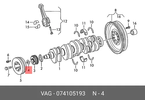 ШАЙБАSCHEIBE 074 105 193 VAG