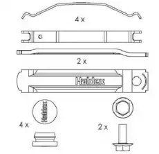 колодки дисковые торм. перед. Peug DCV1367B DURON