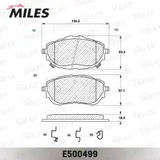 Тормозные колодки дисковые передняя ось MILES E500499