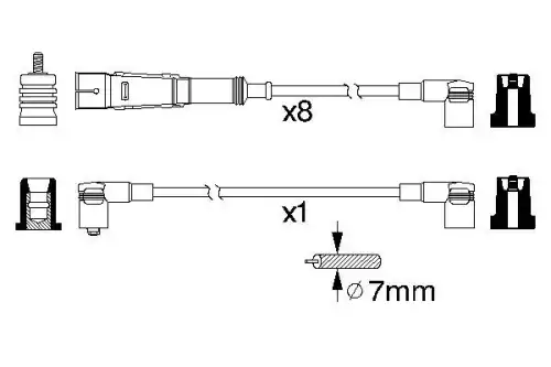 компл. высоковольт. проводов MB 0 986 356 334 BOSCH