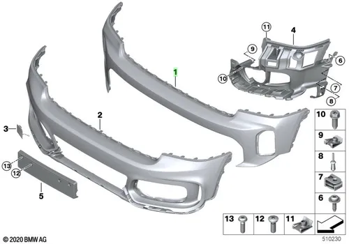 Аэрод.пакет Performance Пд грунт. 51119880353 BMW