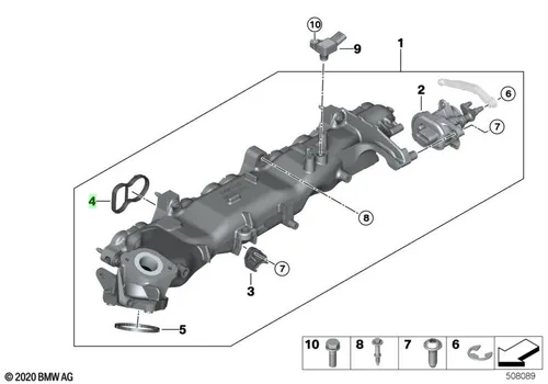 Прокладка коллектора BMW 11618477111