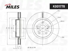 Тормозной диск MILES K001778