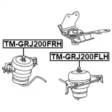 Подушка крепления двигателя FEBEST TM-GRJ200FRH
