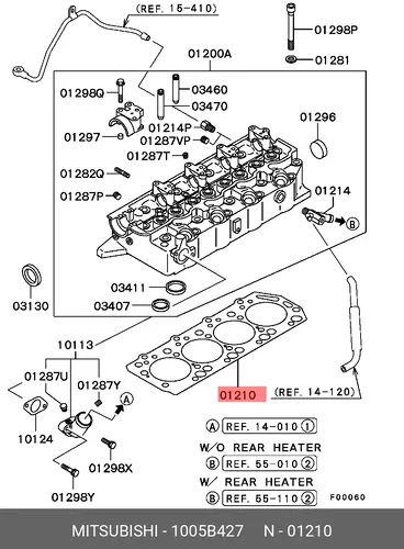 Прокладка ГБЦ MITSUBISHI 1005B427