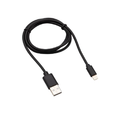 Кабель REXANT USB-Lightning 2 А, 1 м, черный ПВx 18-7050