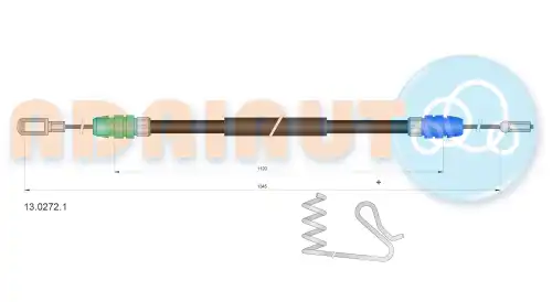 Трос ручного тормоза ADRIAUTO 13.0272.1