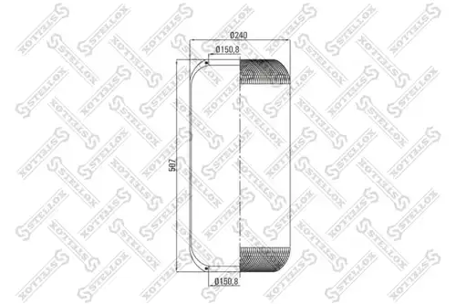Пневмоподушка STELLOX 90-36323-SX