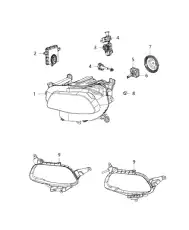 HEADLAMP 68210399AB MOPAR