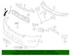MOULDING-HEADLAMP,LH 624156JF4D NISSAN