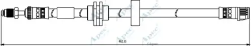 Тормозной шланг HOS3858 APEC BRAKING