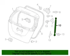 STAY ASSY., L. TAILGATE OPEN 74870T5RA01 HONDA