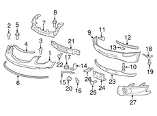 BEZEL,FRT FOG LP 25878271 BUICK