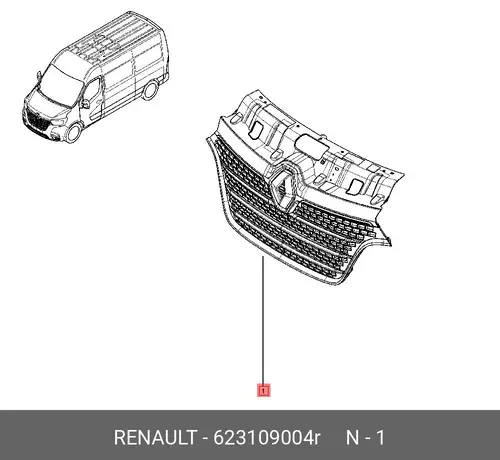 Решетка радиатора RENAULT 623109004R