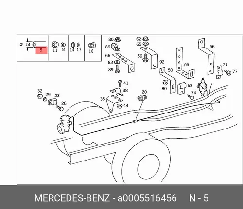 ТРУБОПРОВОД A0005516456, MB