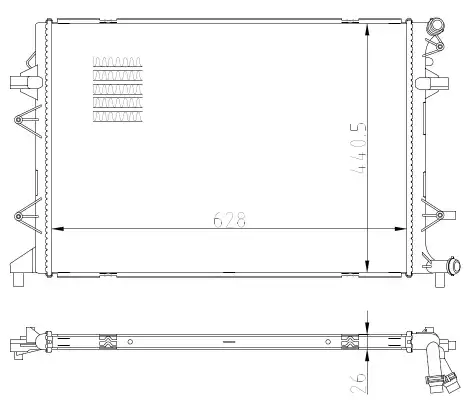 Радиатор кондиционера (конденсатор) NRF 550089