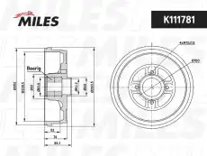 Тормозной барабан MILES K111781