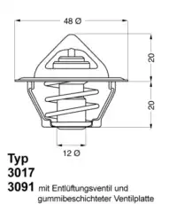 Термостат системы охлаждения WAHLER 3017.87D50