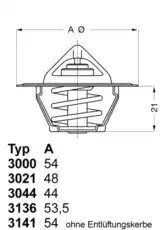 Термостат системы охлаждения WAHLER 3021.92D50