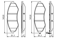 Тормозные колодки дисковые BOSCH 0 986 494 343