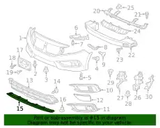Решетка бампера HONDA 71111TBAA50