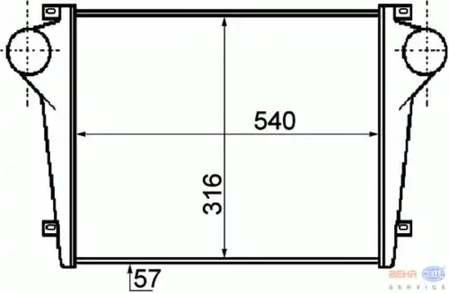 Интеркулер HELLA 8ML 376 755-781