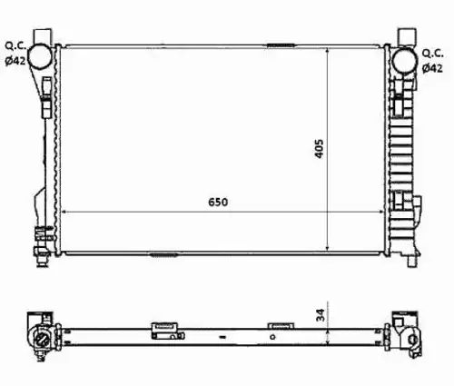 Радиатор кондиционера (конденсатор) NRF 53854