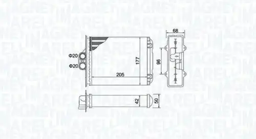 Радиатор печки MAGNETI MARELLI 350218482000