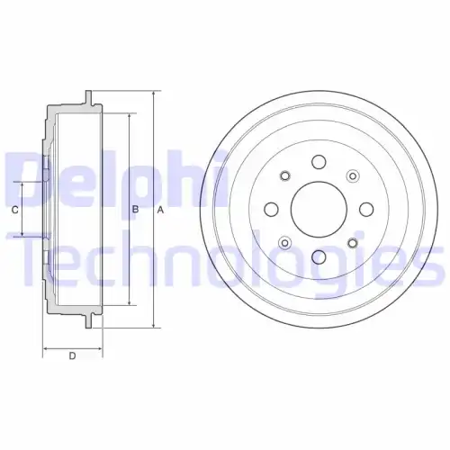 Тормозной барабан DELPHI BF619
