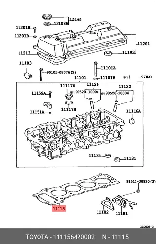 Прокладка ГБЦ TOYOTA / LEXUS 111156420002