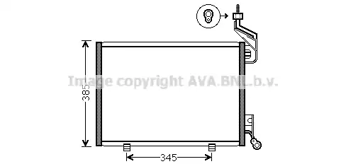 Радиатор кондиционера (конденсатор) AVA FD5444