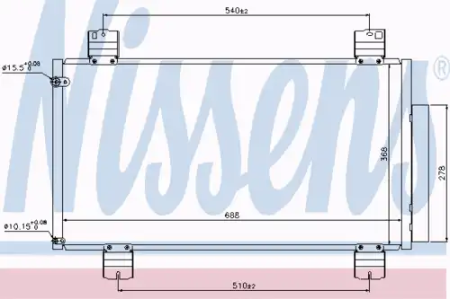 Радиатор кондиционера (конденсатор) NISSENS 940113