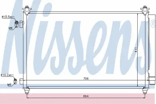Радиатор кондиционера (конденсатор) NISSENS 940253