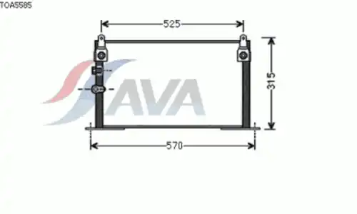 Радиатор кондиционера (конденсатор) AVA TOA5585