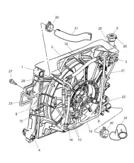 Радиатор кондиционера (конденсатор) JEEP 55116931AA