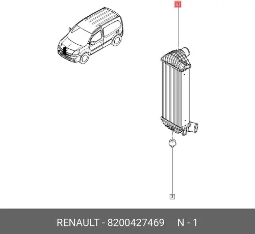 Интеркулер RENAULT 8200427469