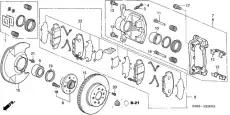Тормозные колодки дисковые HONDA 45022S5BJ00