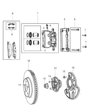 Тормозные колодки дисковые CHRYSLER 05142559AB