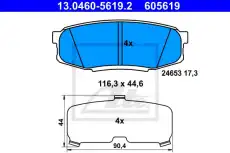 Тормозные колодки дисковые ATE 13.0460-5619.2