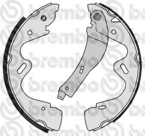 Тормозные колодки барабанные задняя ось BREMBO S56517