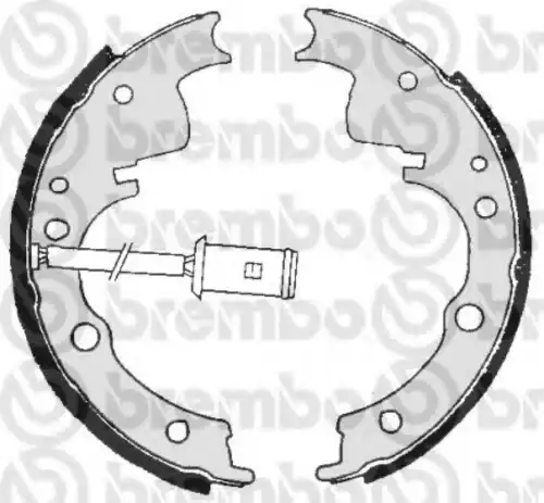 Тормозные колодки барабанные задняя ось BREMBO SA6505