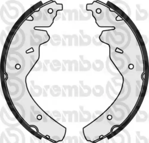 Тормозные колодки барабанные задняя ось BREMBO S30509