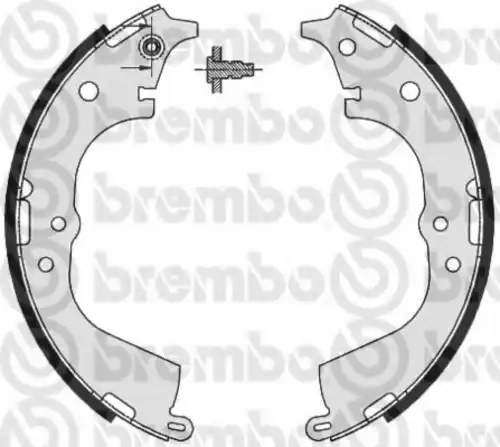 Тормозные колодки барабанные задняя ось BREMBO S83537