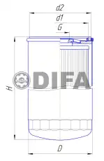 Фильтр масляный DIFA DIFA5134