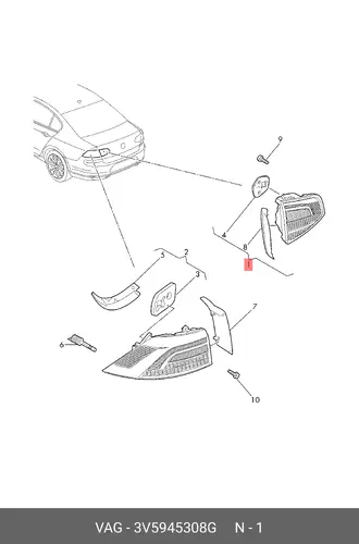 Фара противотуманная VAG 3V5945308G