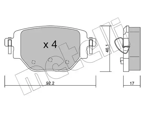Тормозные колодки дисковые METELLI 22-1246-0