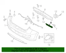 Bracket assy - rear bumper side, lh 86613A5000 HYUNDAI